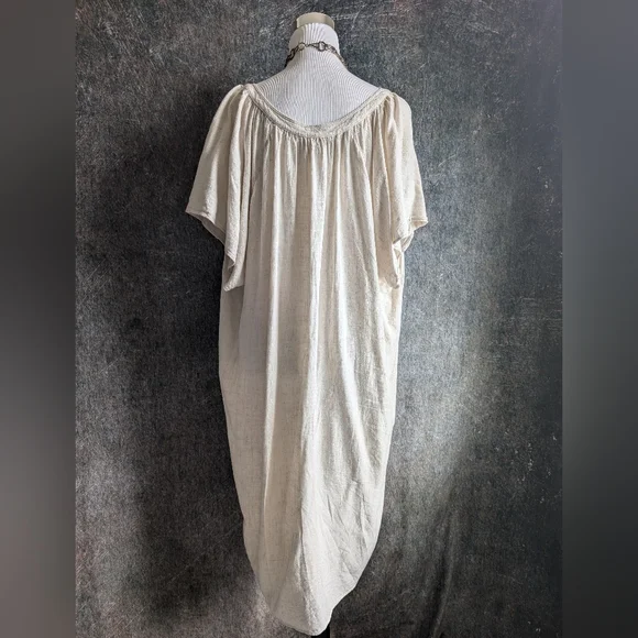 Minimalist Linen-Feel Tunic Dress | Boho Summer Layer - Picture 4 of 6